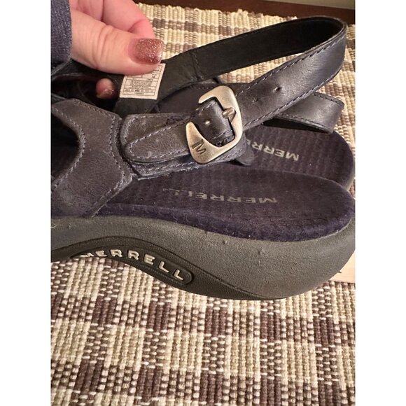 Merrell Womens Agave Navy Performance Sandals Size 7 Leather Strappy Adjustable - Picture 13 of 13